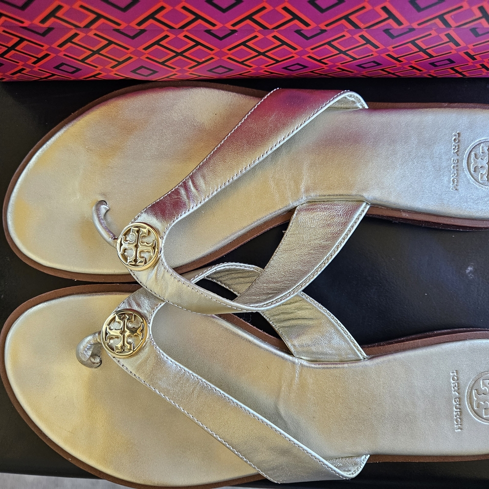 Tory Burch Metallic Sandals